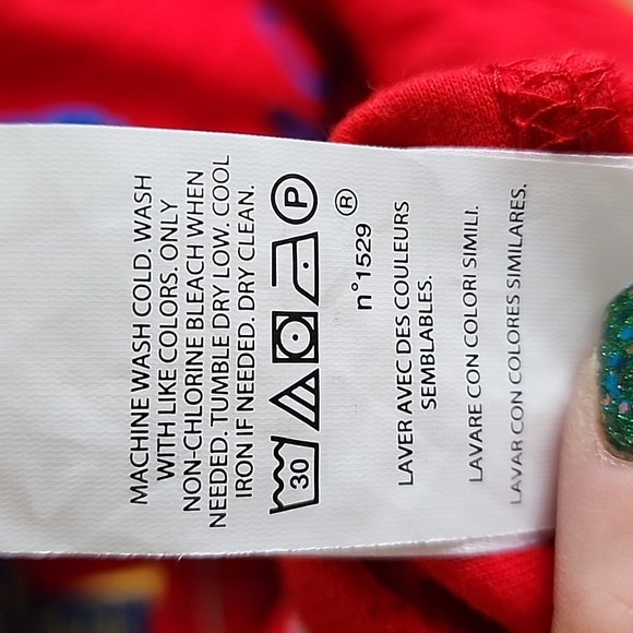 NWT Polo R.L.: Quilted & Collared 1/4 zip Sweatshirt, Red Blue, Girl's CL (16) - Picture 7 of 11